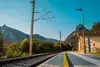 Text insert: Photo of Traunkirchen train platform