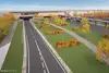 Textinsert: Visualisierung Bahnhof Ebreichsdorf aus der Vogelperspektive