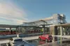 Visualisierung Bahnhof Götzendorf P&R, Bahnsteige, Personensteg