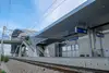 Text insert: Photo Vienna Aspern train station platforms