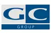 Logo GC Group<br/>Text insert: white background, gray box with blue G, blue box with gray C, blue bar with gray GROUP underneath