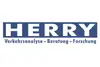 Logo Herry, Verkehrsanalyse-Beratung-Forschung<br/>Textinsert: weißer Hintergrund, grauer Querbalken mit in weiß HERRY, darunter grau Verkehrsanalyse-Beratung-Forschung