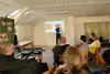 Textinsert: Foto Vorstellung des Gesamtkonzepts der Bauvereinshäuser im provisorischen Stadtlabor.