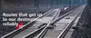 Photo of railway tracks and text insert: Routes that take us to our destination.