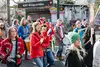Foto Weltfrauentag<br/>Textinsert: Trommlerinnen beim Powerwalk am Weltfrauentag