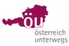 Logo mit Österreichkarte und Textinsert: Österreich unterwegs