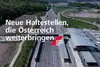 Vogelperspektive Bahnhof; Textinsert: Neue Haltestellen, die Österreich weiterbringen