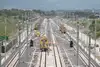 Construction site with construction vehicles