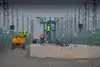 Construction of a railway station