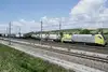 Moving freight train