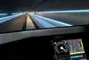 Blick aus einem Führerstand bei einer Fahrt im Tunnel