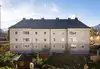 Textinsert: Foto Schwarzach, Bahnhofstraße, Außenansicht Wohnbau, gartenseitig