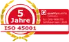 Zertifizierung „5 Jahre ISO 45001“
