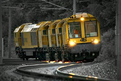 © ÖBB Schleifzug für Weichen in Fahrt