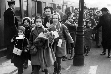 Ankuft Kinder aus Wien in Liverpool Station