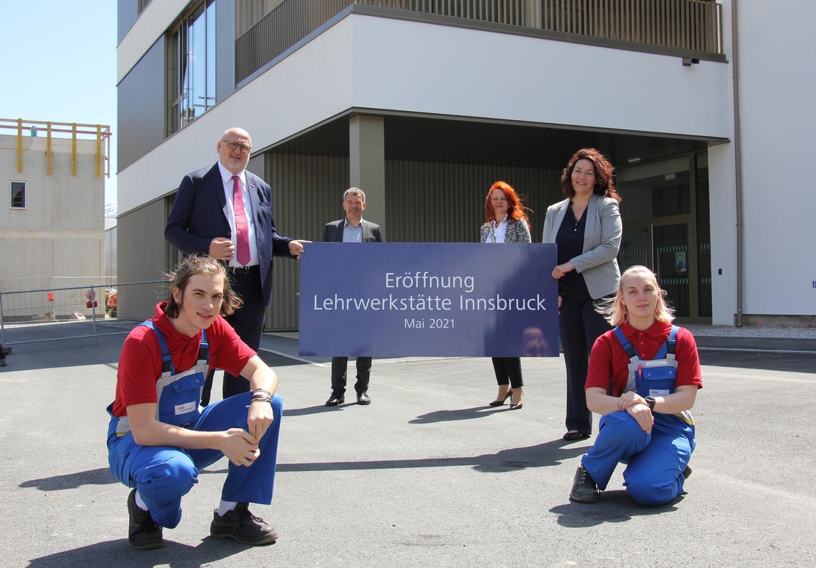 Matthä, Willi, Hagele und Felipe (v.l.) eröffneten die neue ÖBB Lehrwerkstätte Innsbruck.