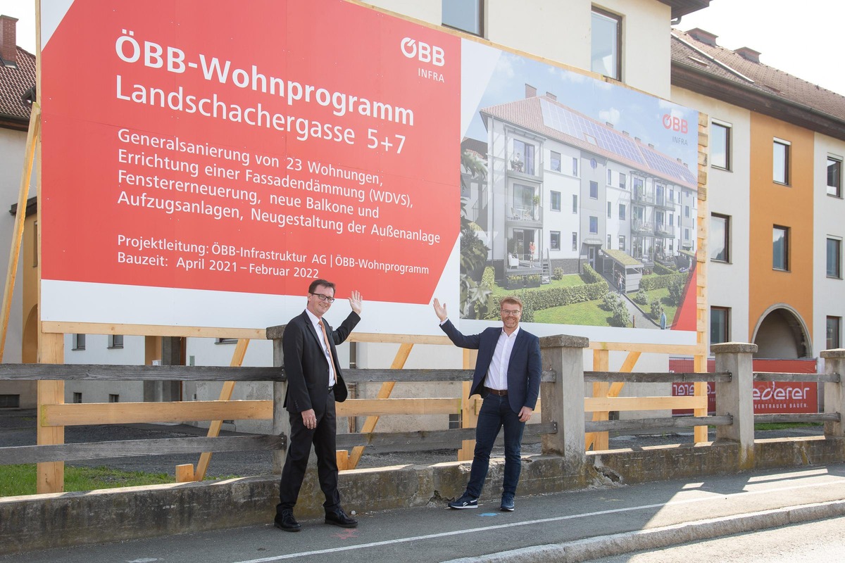 v.l.n.r.: Leiter Asset Management Immobilien ÖBB Infrastruktur AG, Georg Ortner, und Bürgermeister Harald Bergmann