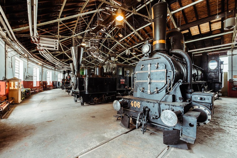 Das Eisenbahnmuseum in Ljubljana. 