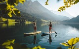 Stand-up-paddeln am Hintersteiner See