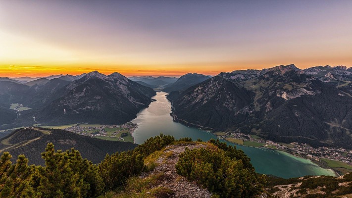 Sonnenuntergang am Bärenkopf in Pertisau am Achensee