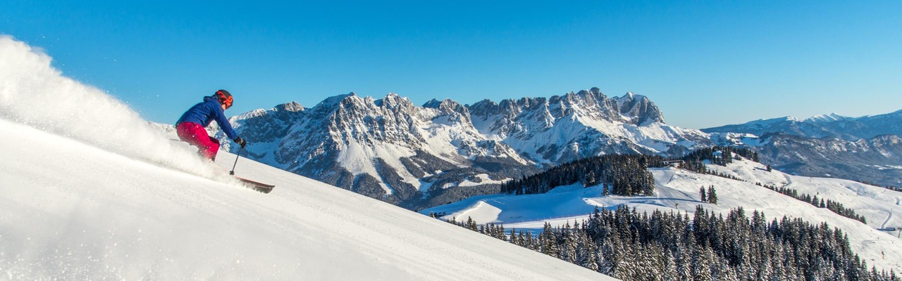 2 Skifahrer in der SkiWelt Wilder Kaiser - Brixental