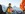 Person mit Bergen im Hintergrund