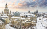 Panorama von Dresden im Winter