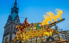 Schild des Hamburger Weihnachtsmarkts