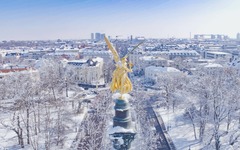 Peace Angel Munich in winter