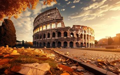 Colosseum in autumn