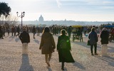 Villa Borghese in una giornata invernale