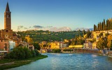 Panorama of Verona across the River Adige