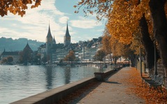 Walk in autumn in Zürich