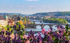 Prag Blick auf die Moldau