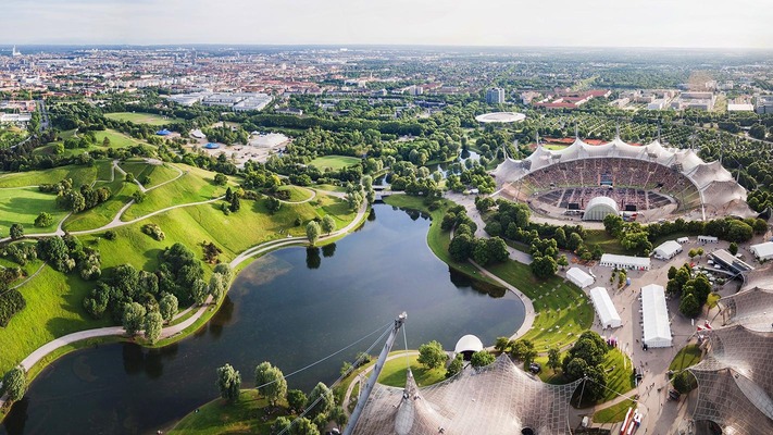 Panorama vom Olympiapark in München
