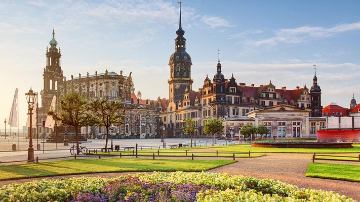 Dresden uitzicht op de Hofkirche 