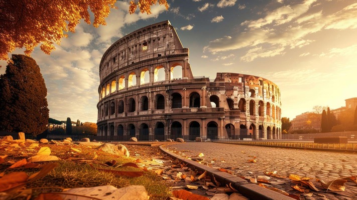 Colosseo in autunno