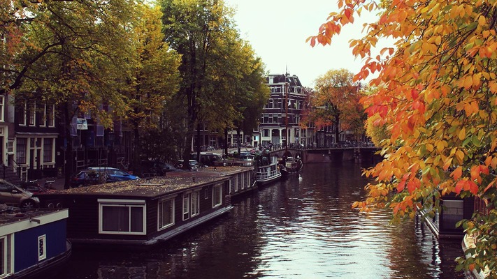Kanalen in de herfst