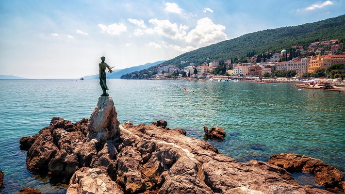 Meer vor Opatija in Kroatien