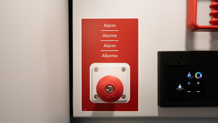 Alarmknopf in Mini Cabin