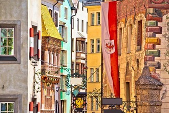 La città vecchia di Innsbruck con il Tettuccio d'Oro