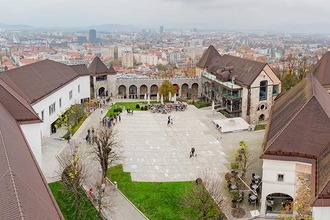 Panorama über der Burg von Ljubljana