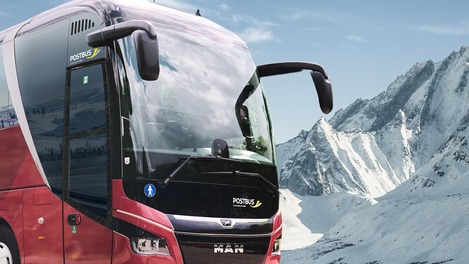 Postbus in den Bergen