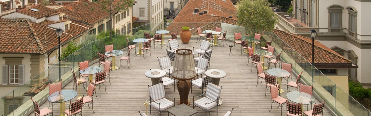 Terrasse im Hotel Kraft