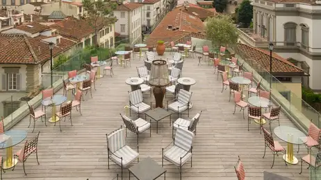 Terrasse im Hotel Kraft