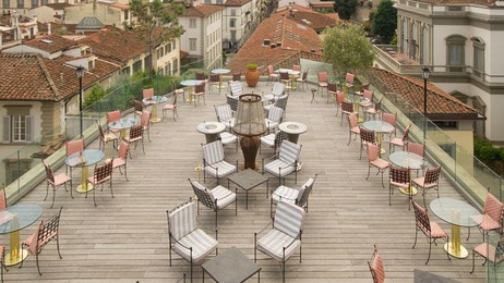 Terrasse im Hotel Kraft