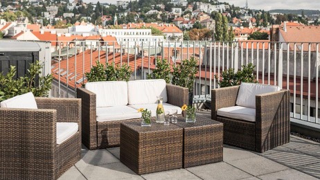 Terrasse im Falkensteiner Hotel Bratislava