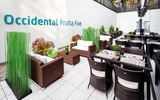 Terrasse im Occidental Praha Five 