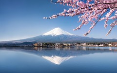 Berg in Fuji in Kawaguchiko