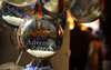 The image shows a close-up of a Christmas ornament with the text "Advent in Zagreb"
